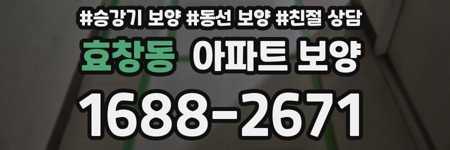 효창동 아파트 보양