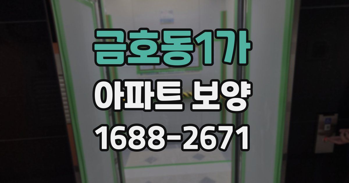 금호동1가 아파트 보양