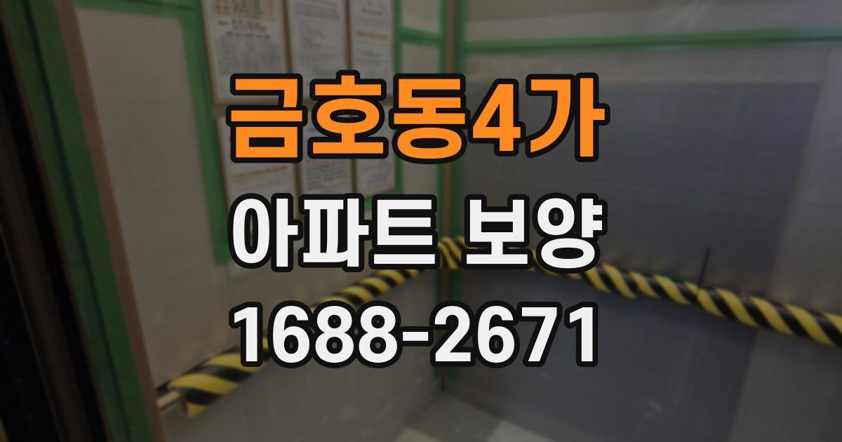 금호동4가 아파트 보양