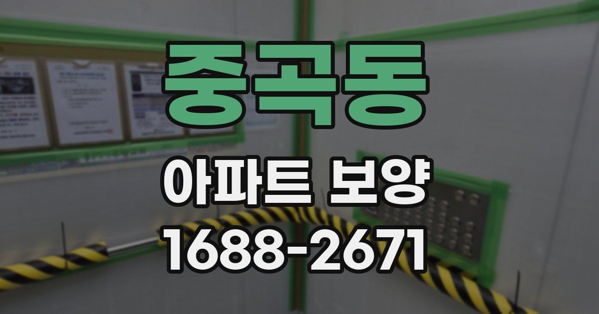 중곡동 아파트 보양