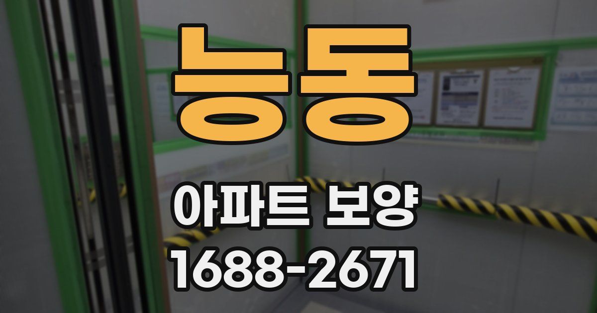 능동 아파트 보양