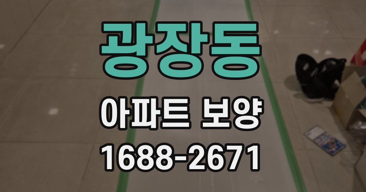 광장동 아파트 보양