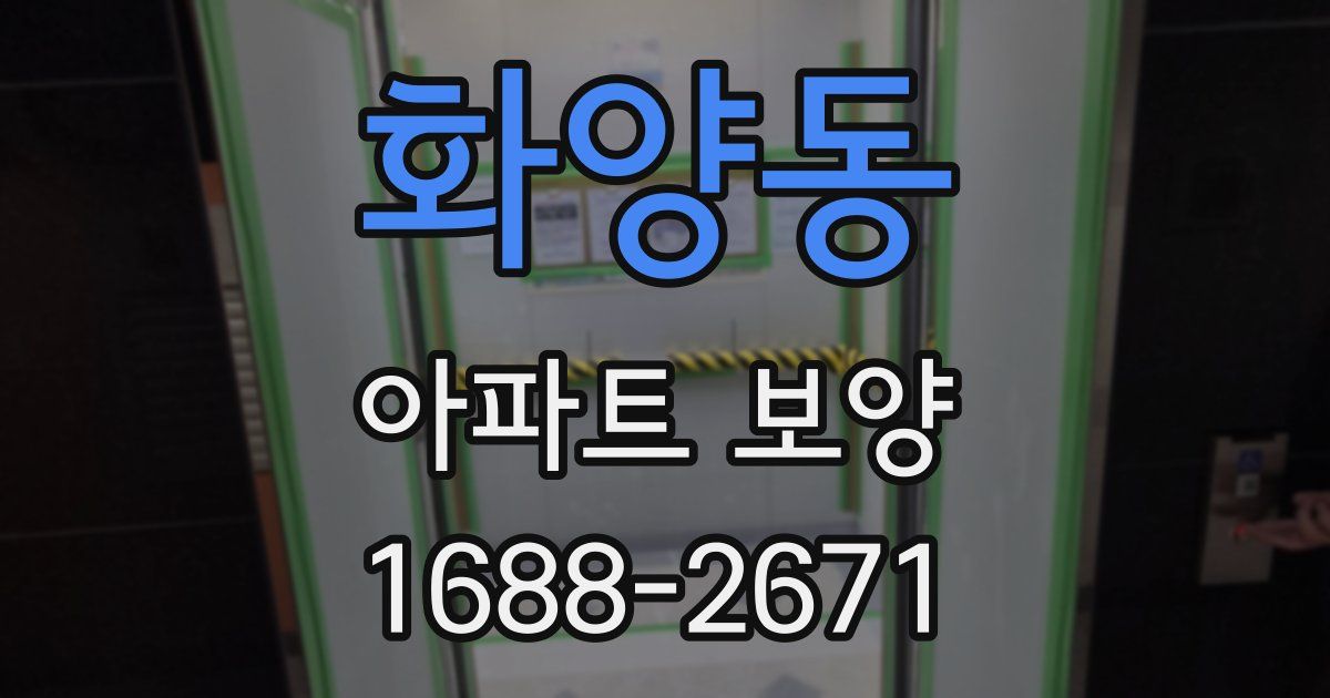 화양동 아파트 보양