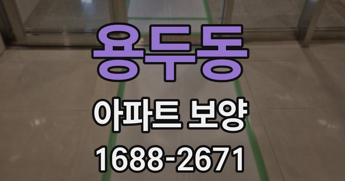 용두동 아파트 보양