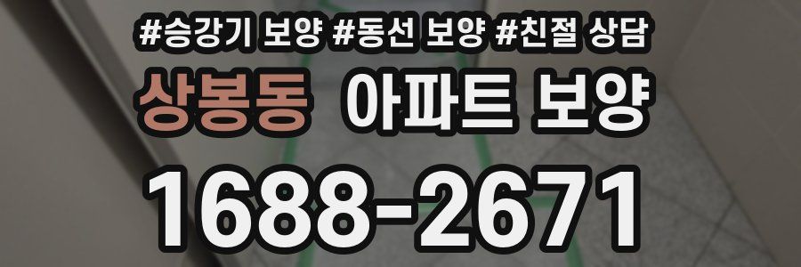 상봉동 아파트 보양