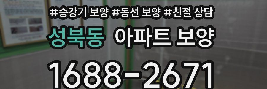 성북동 아파트 보양