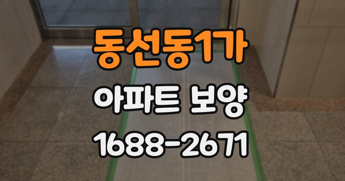 동선동1가 아파트 보양