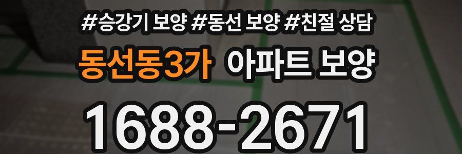 동선동3가 아파트 보양