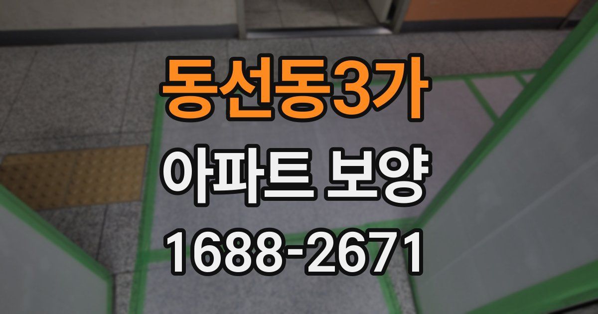 동선동3가 아파트 보양