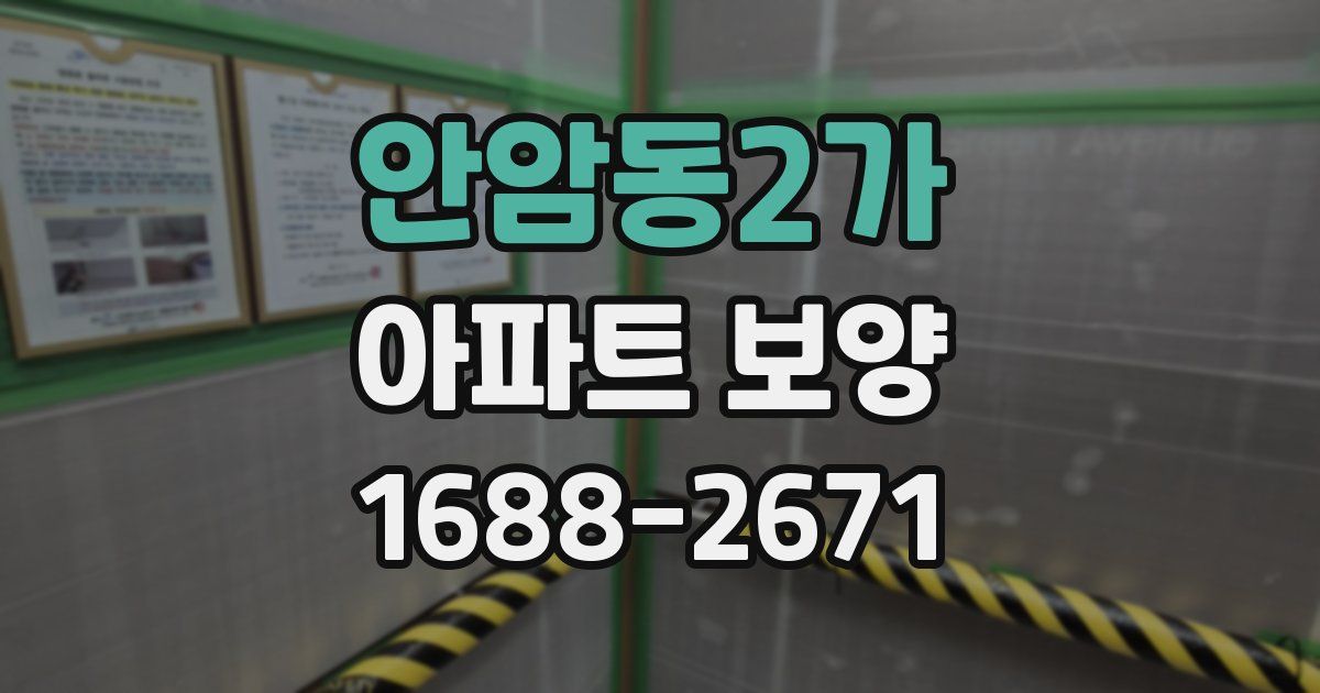 안암동2가 아파트 보양