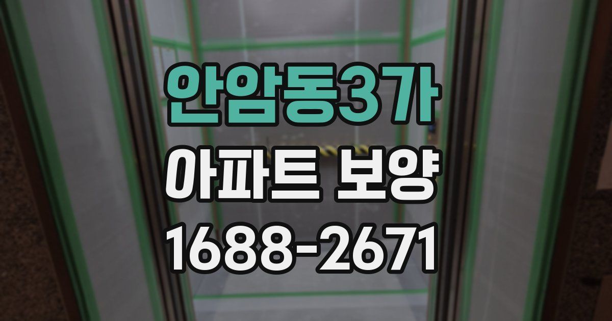 안암동3가 아파트 보양