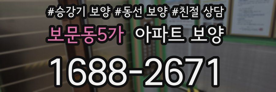 보문동5가 아파트 보양