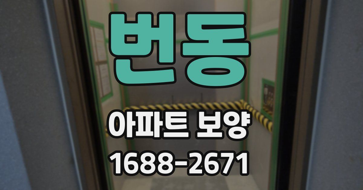 번동 아파트 보양