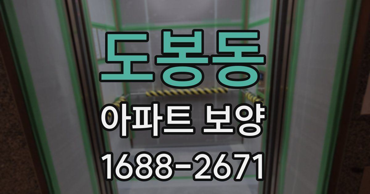 도봉동 아파트 보양