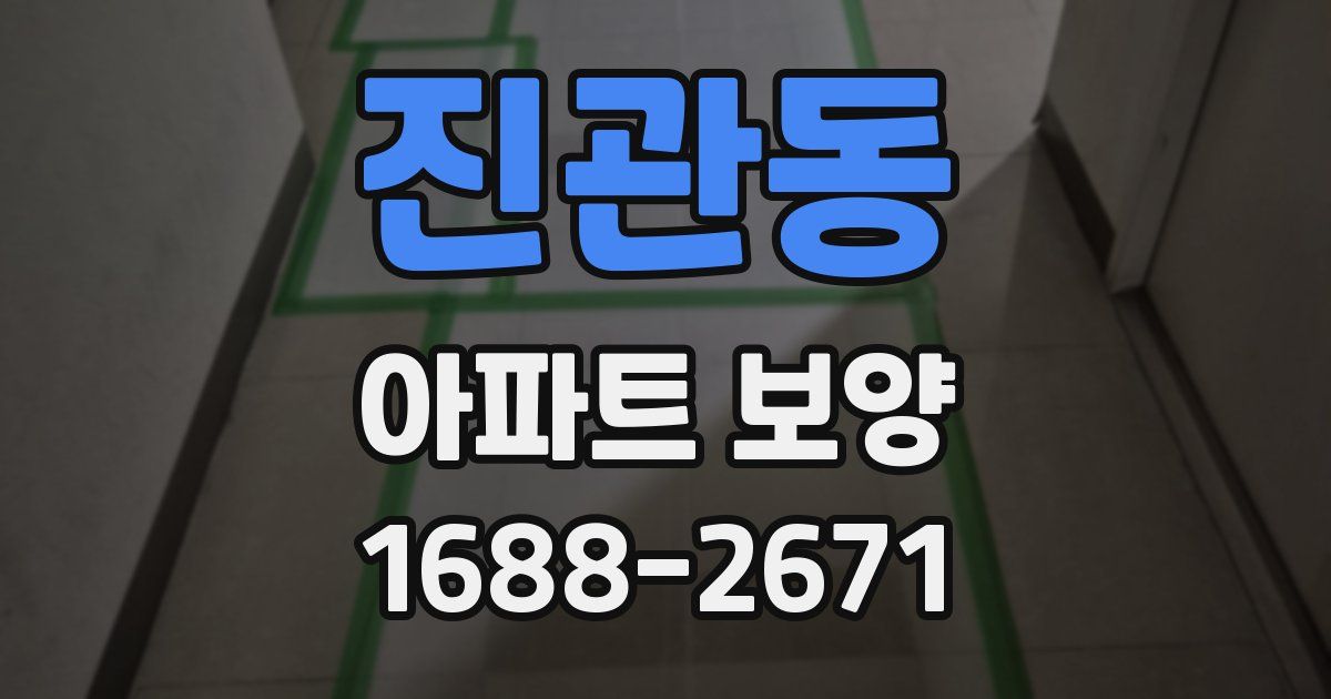 진관동 아파트 보양