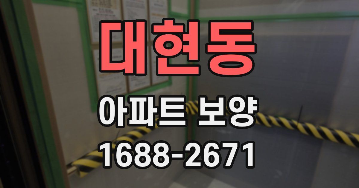 대현동 아파트 보양