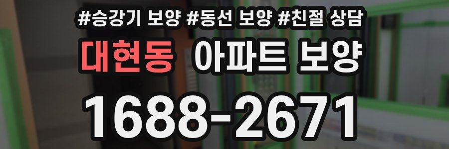 대현동 아파트 보양