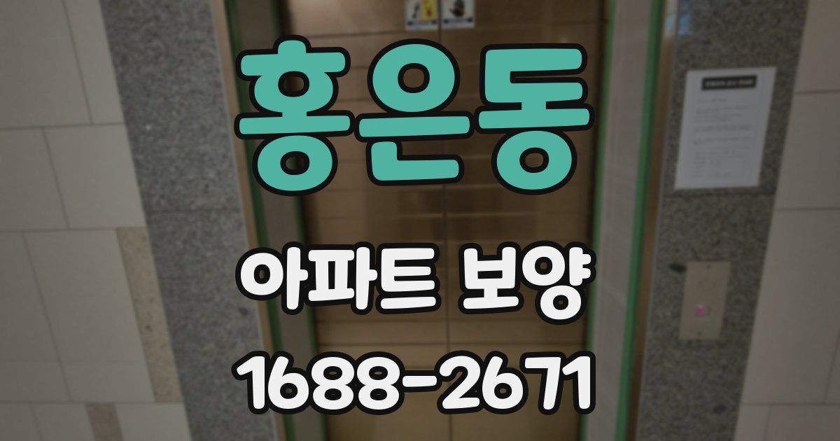 홍은동 아파트 보양