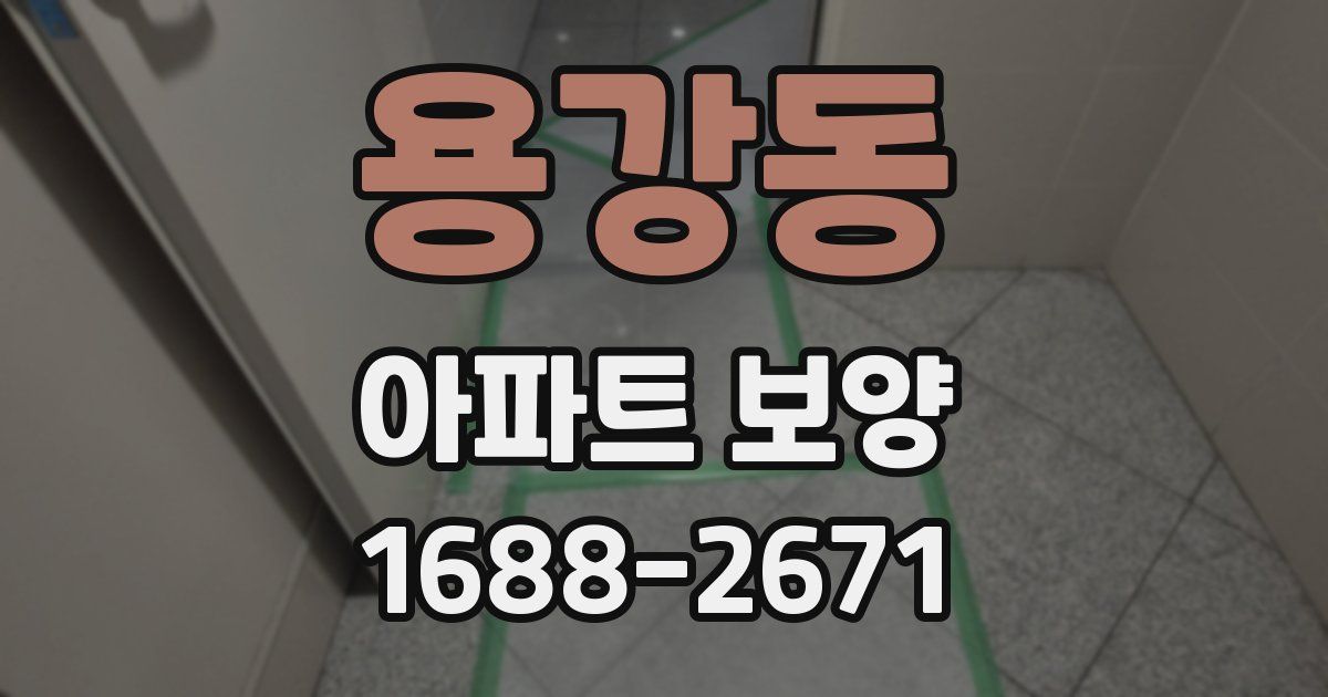용강동 아파트 보양