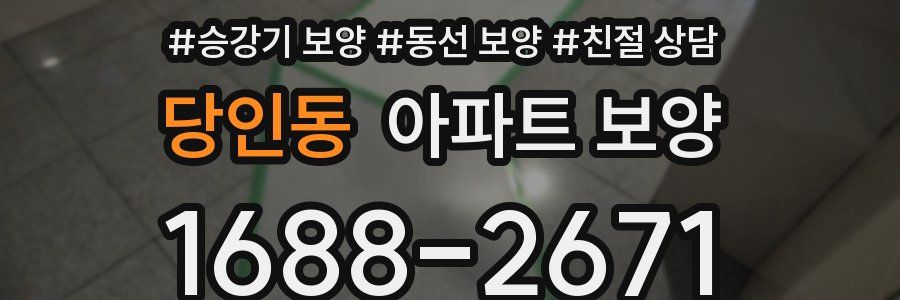 당인동 아파트 보양