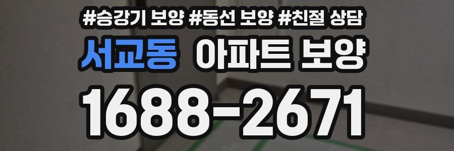 서교동 아파트 보양