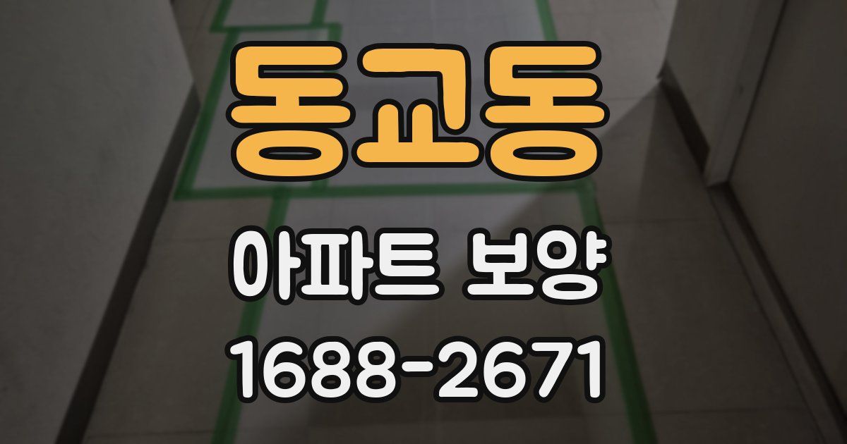 동교동 아파트 보양