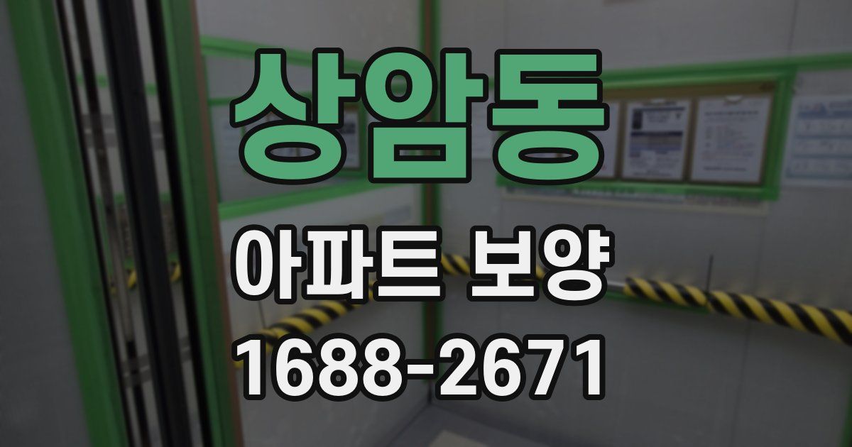 상암동 아파트 보양