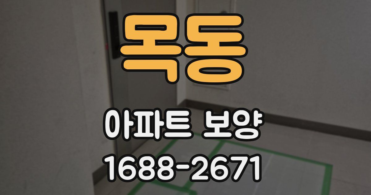 목동 아파트 보양
