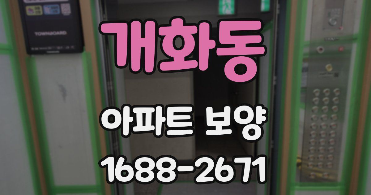 개화동 아파트 보양