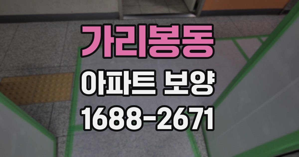 가리봉동 아파트 보양