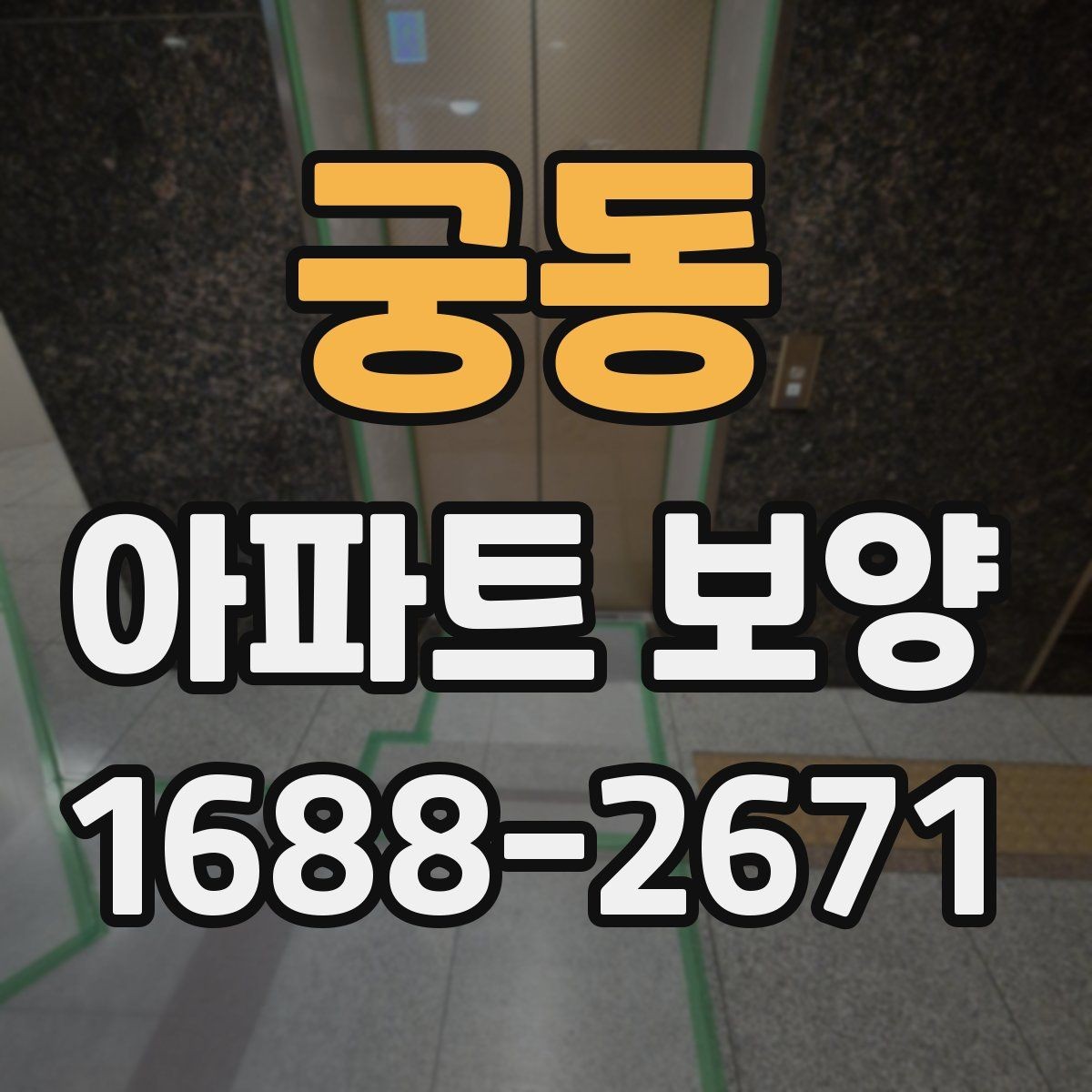 궁동 아파트 보양 시 공용부와 세대부를 나누어 보는 이유