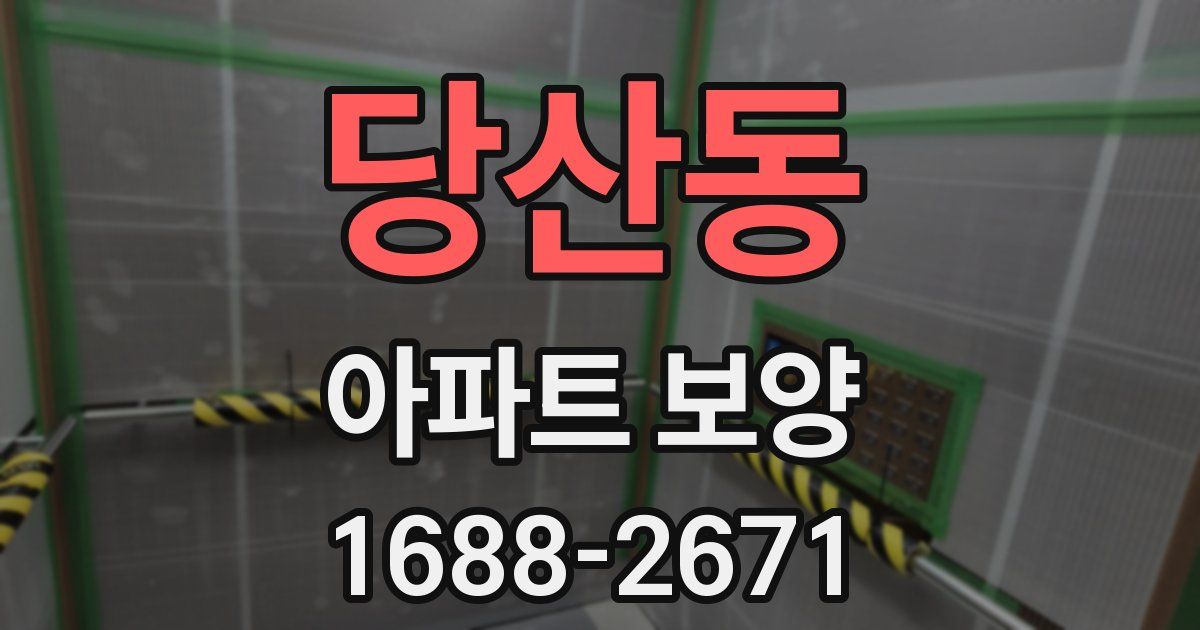 당산동 아파트 보양