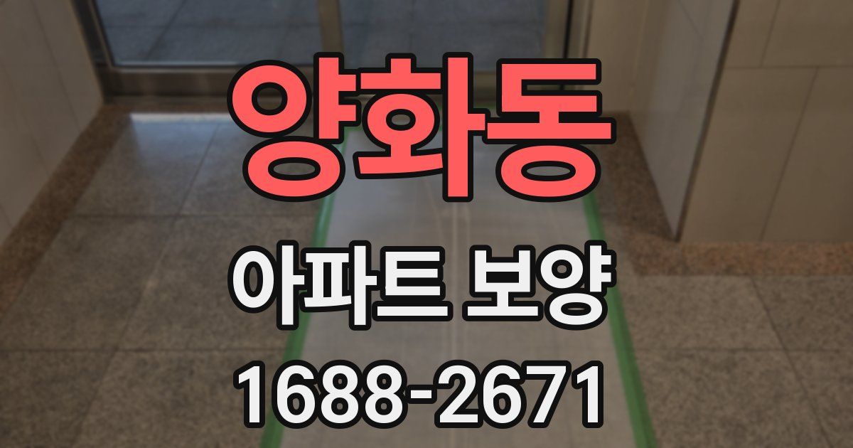 양화동 아파트 보양