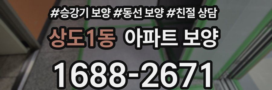상도1동 아파트 보양