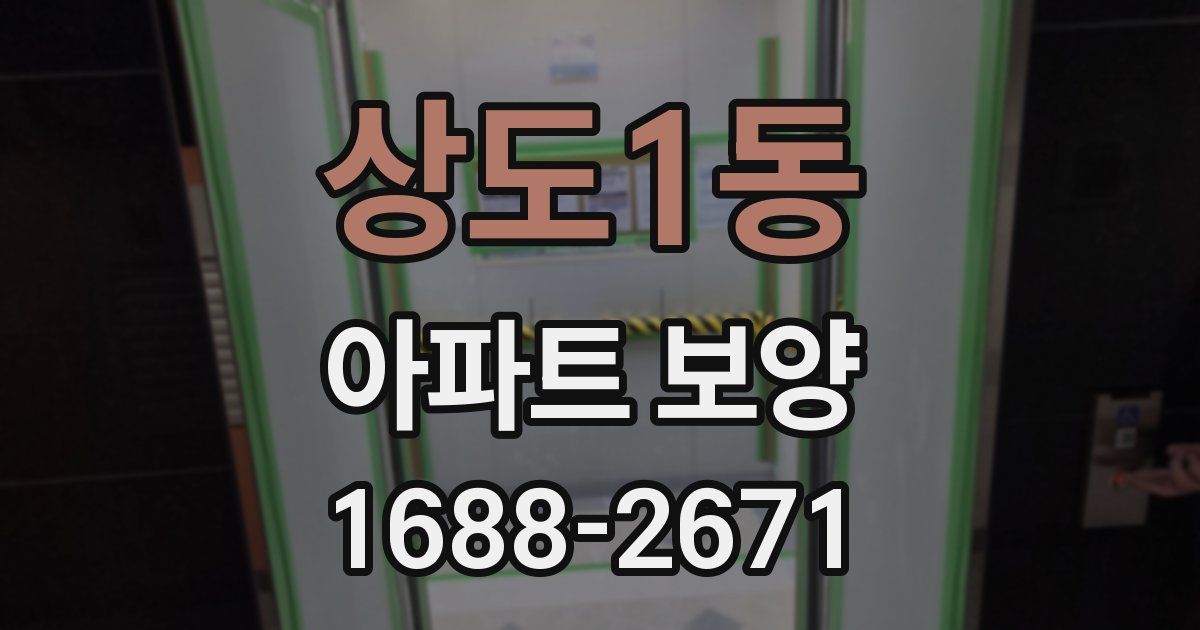 상도1동 아파트 보양
