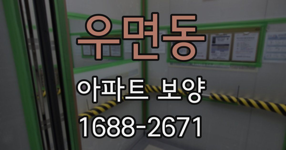 우면동 아파트 보양