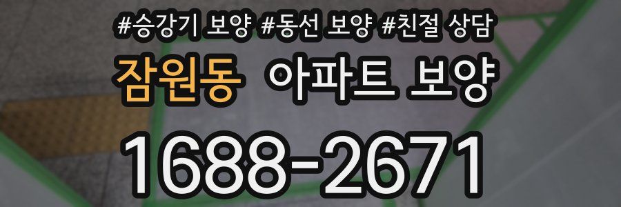 잠원동 아파트 보양