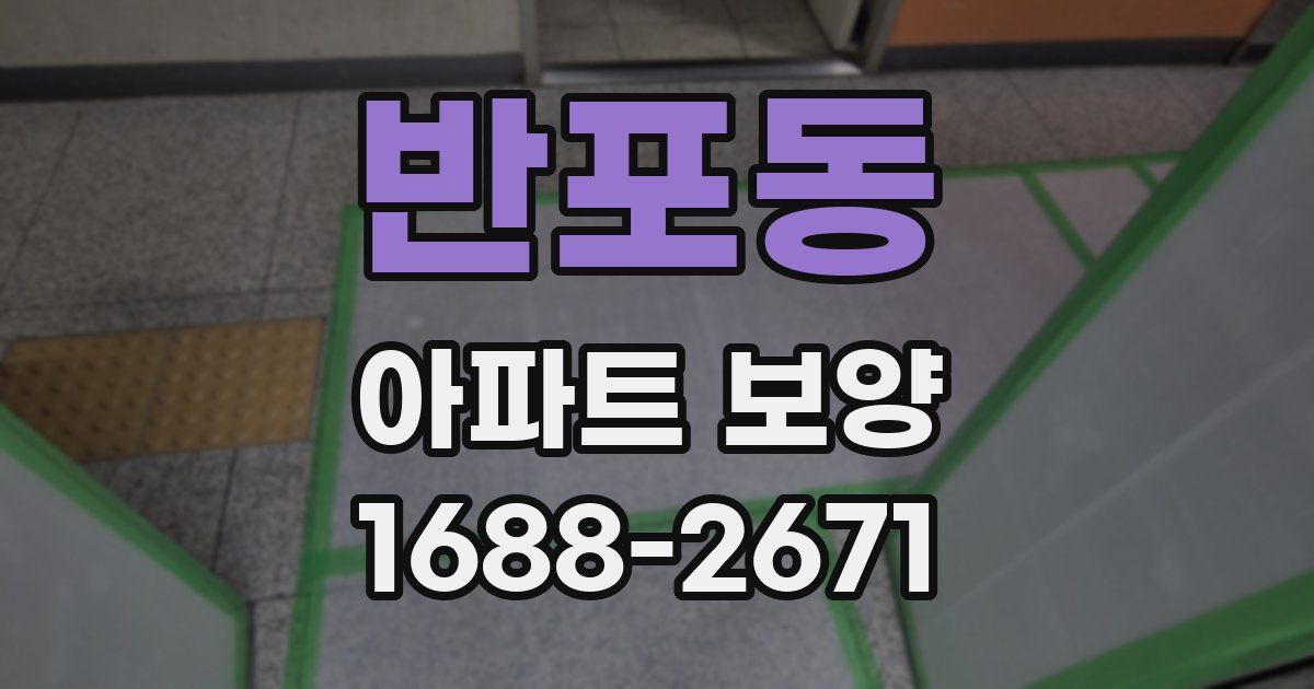 반포동 아파트 보양