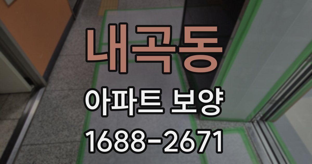 내곡동 아파트 보양