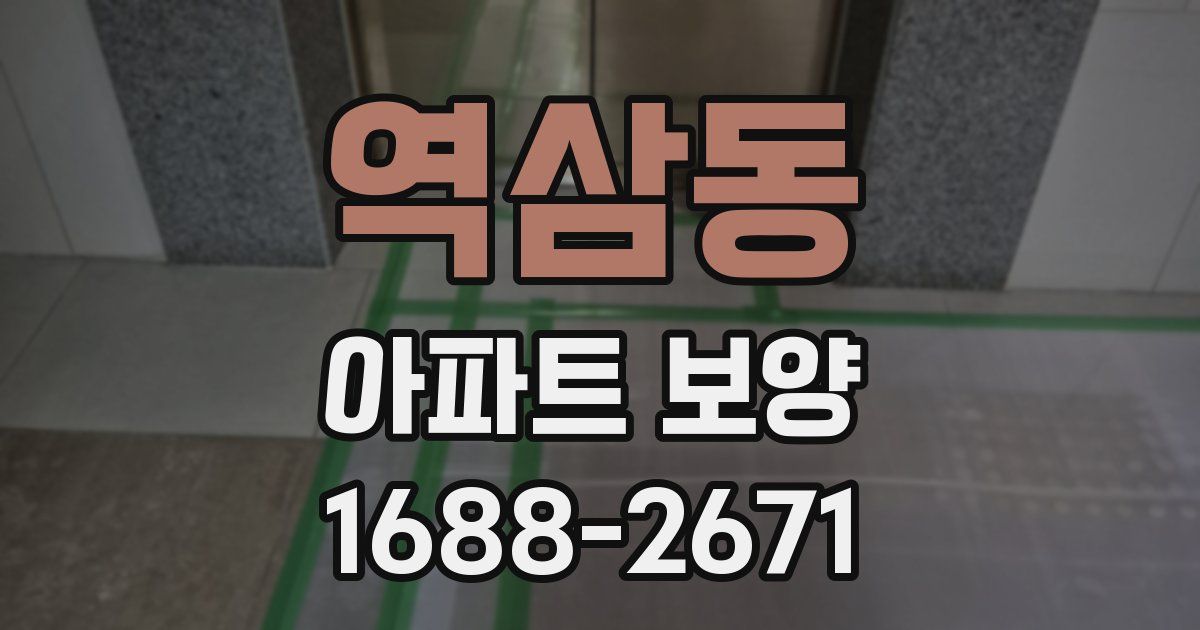 역삼동 아파트 보양
