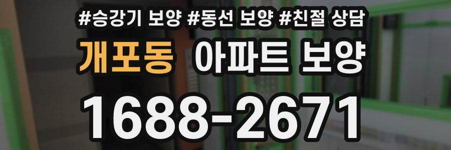 개포동 아파트 보양