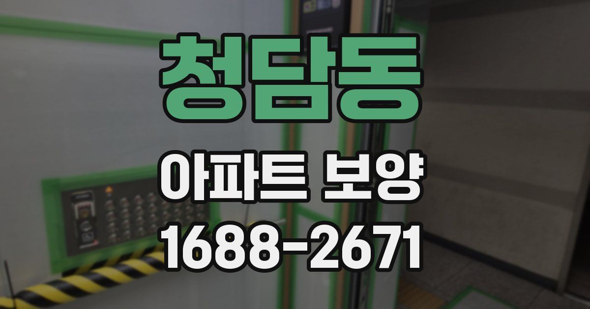 청담동 아파트 보양