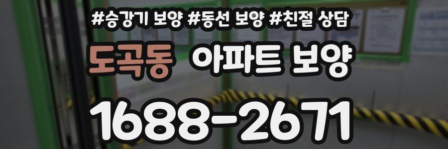 도곡동 아파트 보양