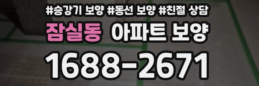 잠실동 아파트 보양