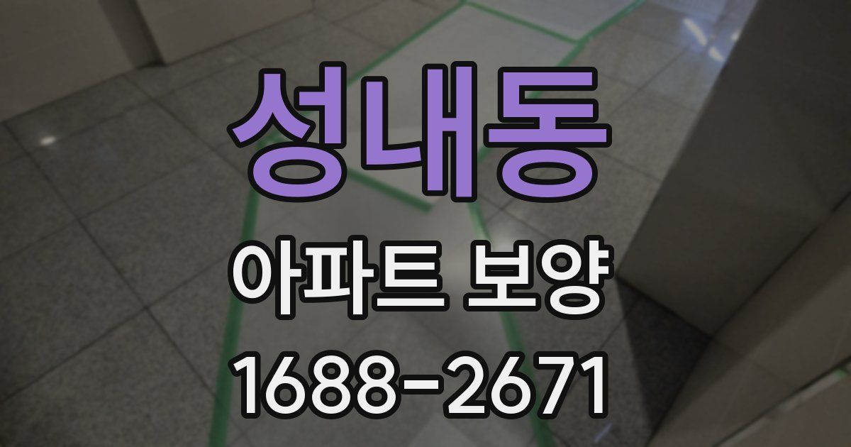성내동 아파트 보양