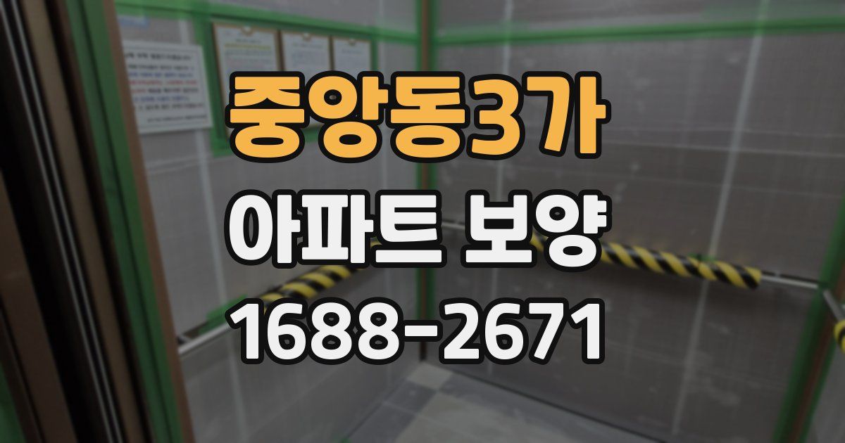중앙동3가 아파트 보양