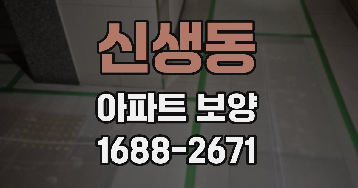 신생동 아파트 보양