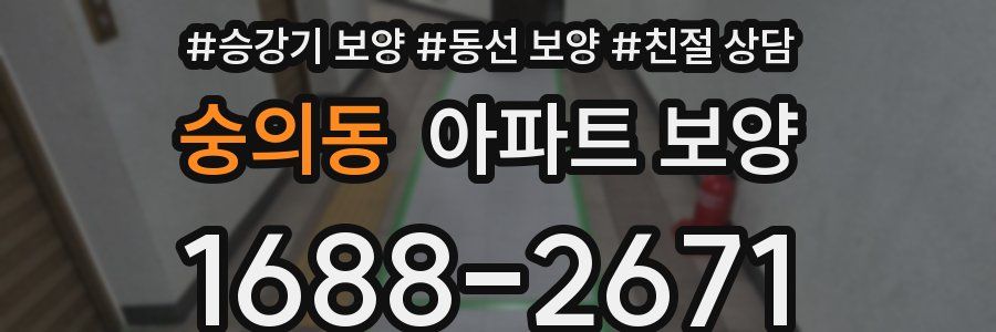 숭의동 아파트 보양