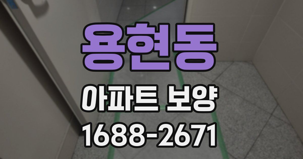 용현동 아파트 보양