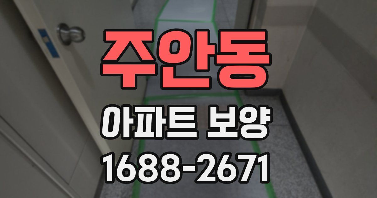 주안동 아파트 보양